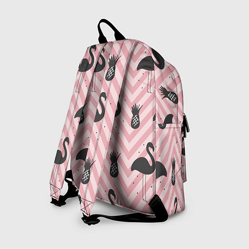 Рюкзак Черный фламинго арт / 3D-принт – фото 2