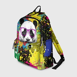 Рюкзак Панда хипстер в брызгах краски, цвет: 3D-принт