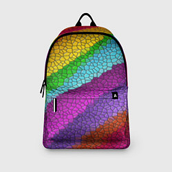 Рюкзак Яркая мозаика радуга диагональ, цвет: 3D-принт — фото 2