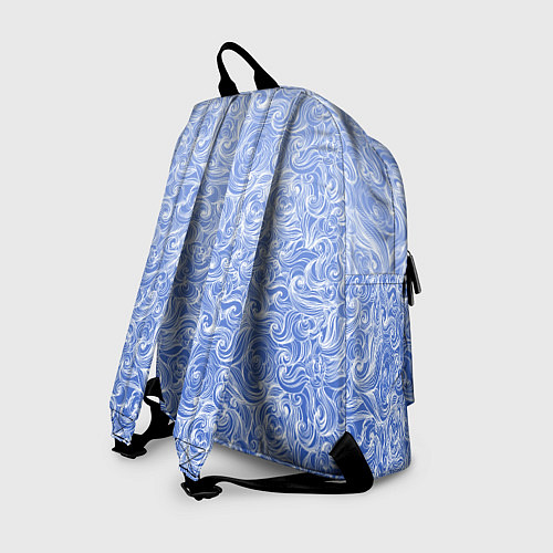 Рюкзак Волны на голубом фоне / 3D-принт – фото 2