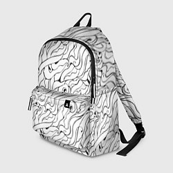 Рюкзак Черно-белые узоры, цвет: 3D-принт