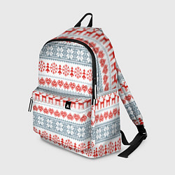 Рюкзак Новогодний пиксельный узор, цвет: 3D-принт