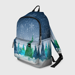 Рюкзак Снежинки в лесу, цвет: 3D-принт