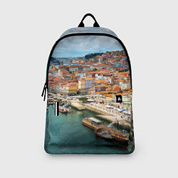 Рюкзак Порту, оранжевые крыши, лодки, цвет: 3D-принт — фото 2
