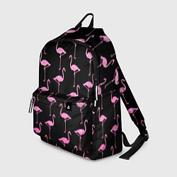 Рюкзак Фламинго Чёрная, цвет: 3D-принт