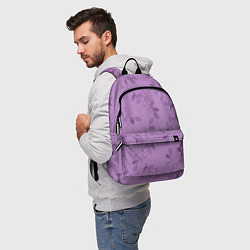 Рюкзак Листья на фиолетовом фоне, цвет: 3D-принт — фото 2
