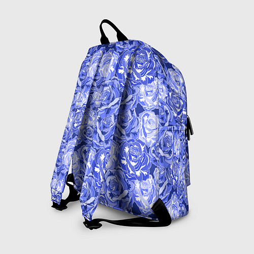 Рюкзак Голубые и синие розы / 3D-принт – фото 2