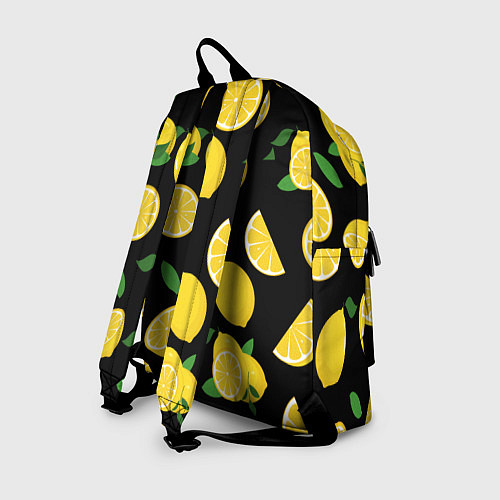 Рюкзак Лимоны на чёрном / 3D-принт – фото 2