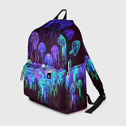 Рюкзак Неоновые медузы, цвет: 3D-принт