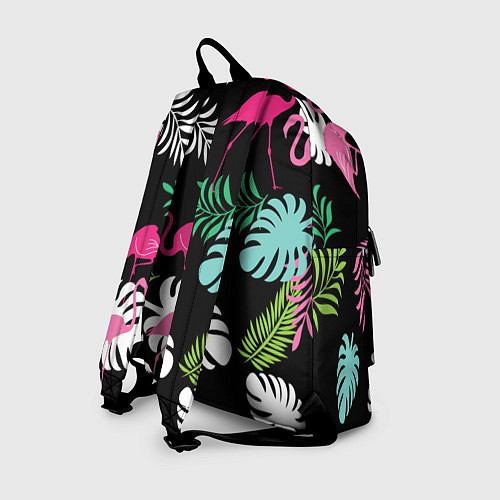 Рюкзак Фламинго с цветами / 3D-принт – фото 2