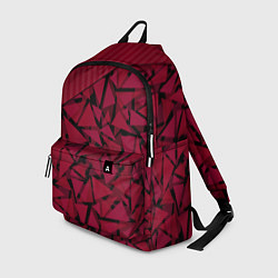 Рюкзак Красный комбинированный узор, цвет: 3D-принт