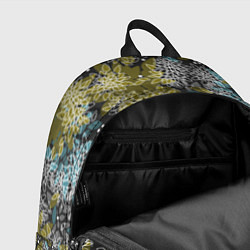 Рюкзак Черно оливковый цветочный, цвет: 3D-принт — фото 2