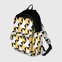 Рюкзак Черно-желтый геометрический, цвет: 3D-принт
