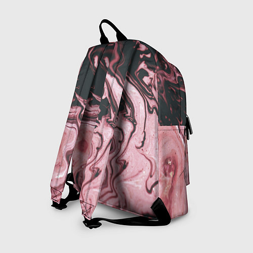 Рюкзак Розовые Разводы С черными / 3D-принт – фото 2