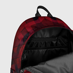 Рюкзак Темно-красный геометрический, цвет: 3D-принт — фото 2