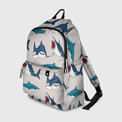 Рюкзак Кровожадные акулы паттерн, цвет: 3D-принт