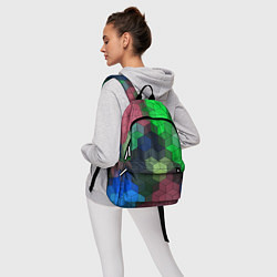 Рюкзак Разноцветный геометрический уз, цвет: 3D-принт — фото 2