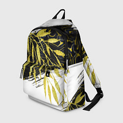 Рюкзак Абстракция с золотыми листьями, цвет: 3D-принт