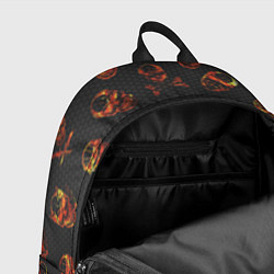 Рюкзак Огненные черепа Carbon, цвет: 3D-принт — фото 2