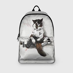 Рюкзак Котик с пистолетом на стене мем, цвет: 3D-принт — фото 2
