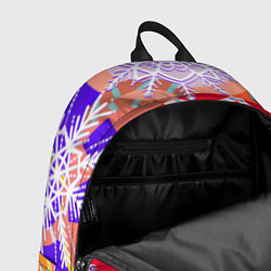 Рюкзак Яркий абстрактный зимний дизайн из снежинок, цвет: 3D-принт — фото 2