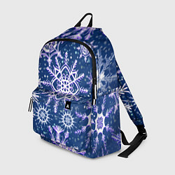 Рюкзак Белые снежинки на темно-синем фоне