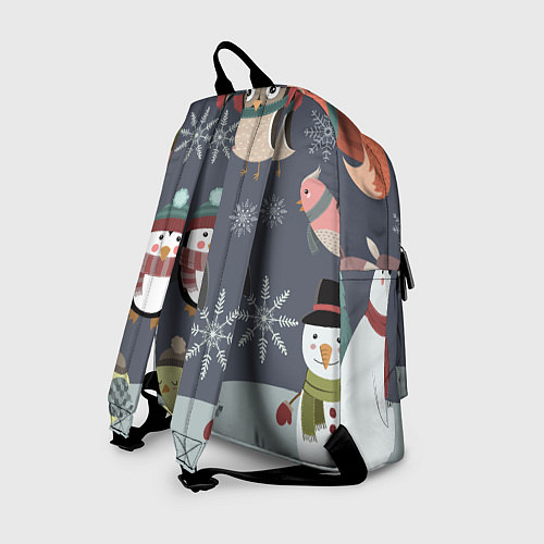 Рюкзак НОВОГОДНИЙ ПАТТЕРН ЖИВОТНЫЕ / 3D-принт – фото 2