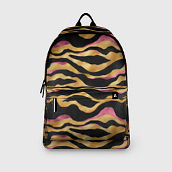 Рюкзак Тигровый окрас Gold Pink, цвет: 3D-принт — фото 2
