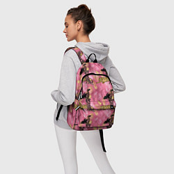 Рюкзак Девушка с тиграми паттерн, цвет: 3D-принт — фото 2