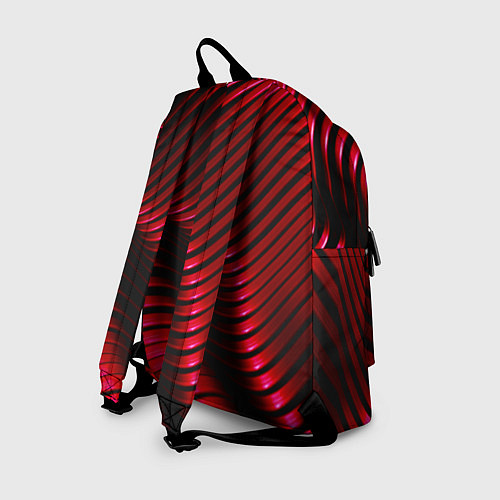 Рюкзак Волны красного металла / 3D-принт – фото 2