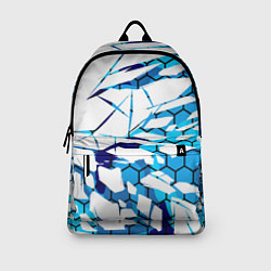 Рюкзак 3D ВЗРЫВ ПЛИТ Белые и синие осколки, цвет: 3D-принт — фото 2