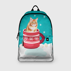 Рюкзак Кот в кружке, цвет: 3D-принт — фото 2