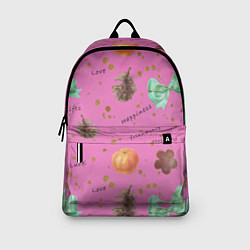 Рюкзак Розовый принт к любому зимнему празднику, с позити, цвет: 3D-принт — фото 2