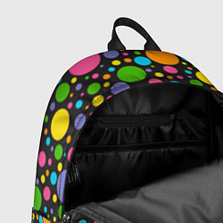 Рюкзак Радужный горошек, цвет: 3D-принт — фото 2