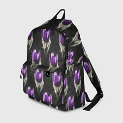 Рюкзак Фиолетовые цветы - паттерн