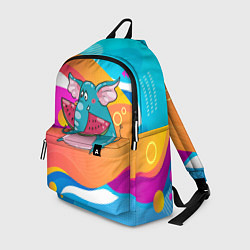 Рюкзак Слон ест арбуз, цвет: 3D-принт