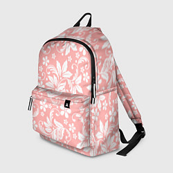 Рюкзак Белый цветочный узор, цвет: 3D-принт