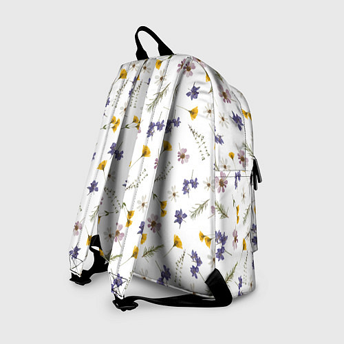Рюкзак Простые цветы на белом фоне / 3D-принт – фото 2