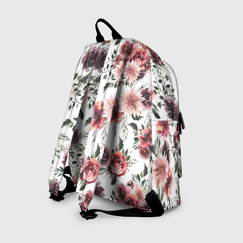 Рюкзак Цветы Тёмно-Красные / 3D-принт – фото 2