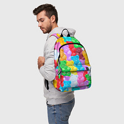 Рюкзак Мармеладные мишки разноцветные, цвет: 3D-принт — фото 2