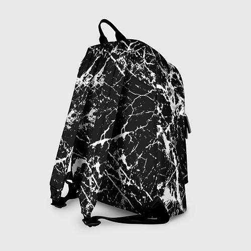 Рюкзак Текстура чёрного мрамора Texture of black marble / 3D-принт – фото 2
