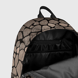 Рюкзак Черно-коричневая текстура камня, цвет: 3D-принт — фото 2