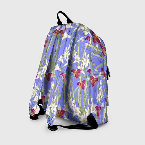 Рюкзак Цветы Белые Лилии и Красные Тигридии / 3D-принт – фото 2