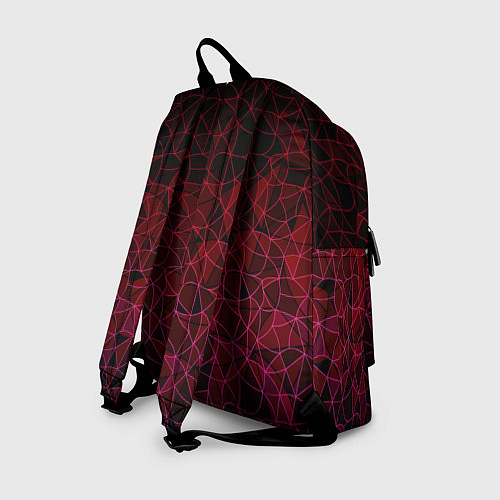 Рюкзак Темно-красный абстрактный узор / 3D-принт – фото 2