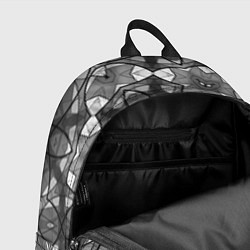 Рюкзак Черно-белый геометрический мозаичный узор, цвет: 3D-принт — фото 2