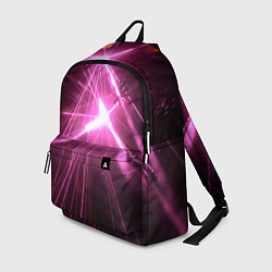 Рюкзак Неоновые лазеры во тьме - Розовый, цвет: 3D-принт