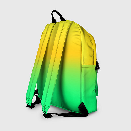Рюкзак Неоновый градиентный желто-зеленый фон / 3D-принт – фото 2