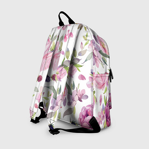 Рюкзак Летний красочный паттерн из цветков розы и ягод еж / 3D-принт – фото 2