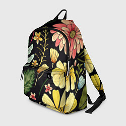 Рюкзак Яркие цветы на фоне тёмной летней ночи!, цвет: 3D-принт