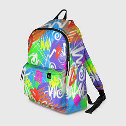Рюкзак Яркий геометрический принт на белом фоне, цвет: 3D-принт